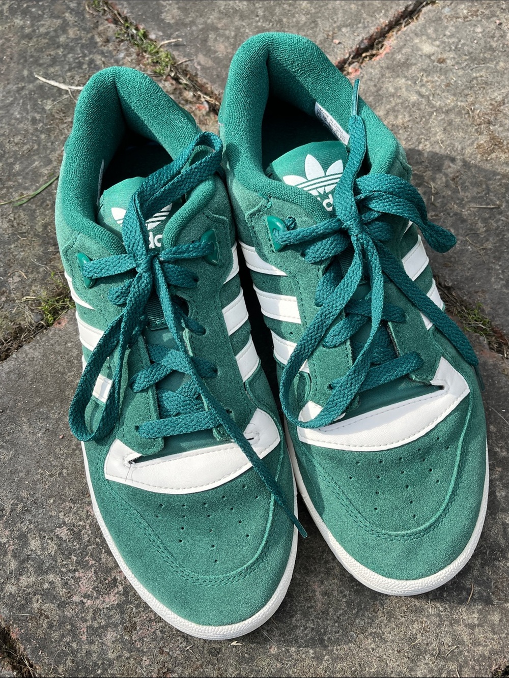 Adidas Originals Men’s Rivalry Low Cloud White Collegiate Green